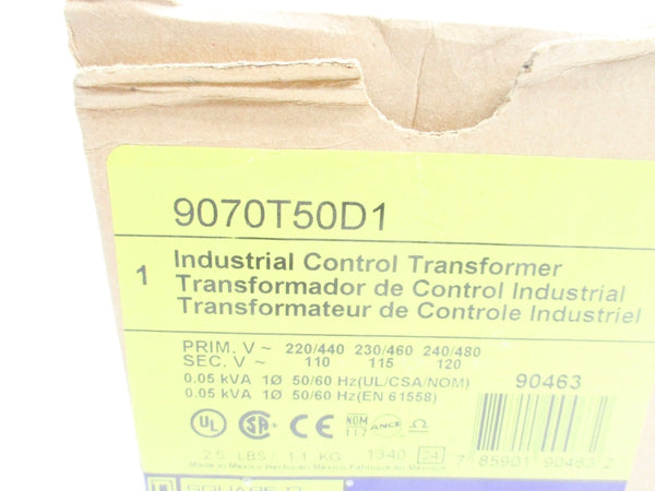 SQUARE D 9070T50D1 240/480V NSMP