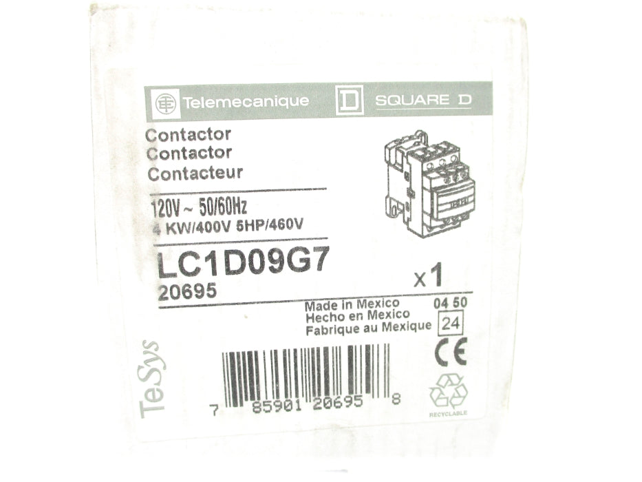 TELEMECANIQUE LC1D09G7 120V NSMP