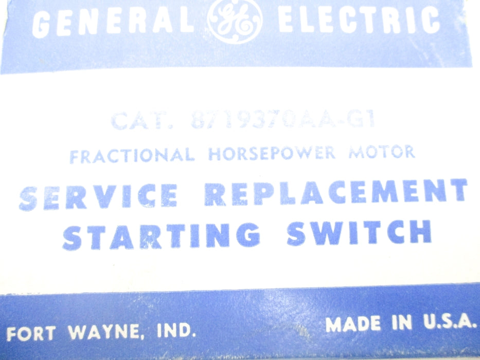 GENERAL ELECTRIC 8719370AA-G1 NSMP