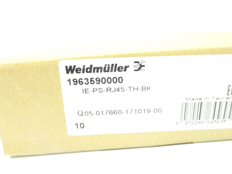 WEIDMULLER 1963590000 IE-PS-RJ45-TH-BK (PKG OF 10) NSMP