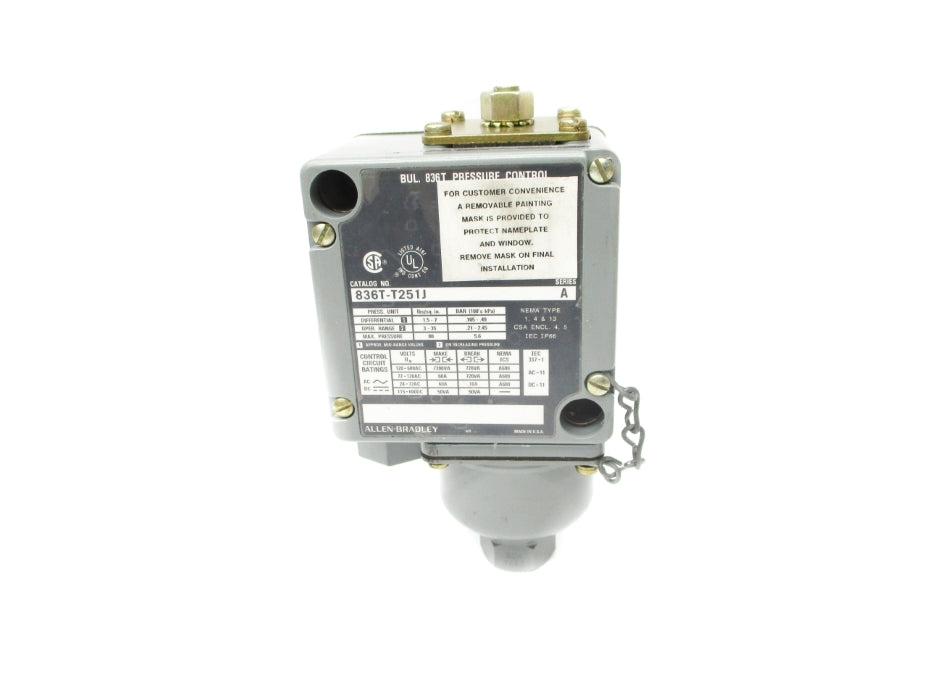 ALLEN BRADLEY 836T-T251J SER. A 120-600VAC 60A 3-35PSI NSNP