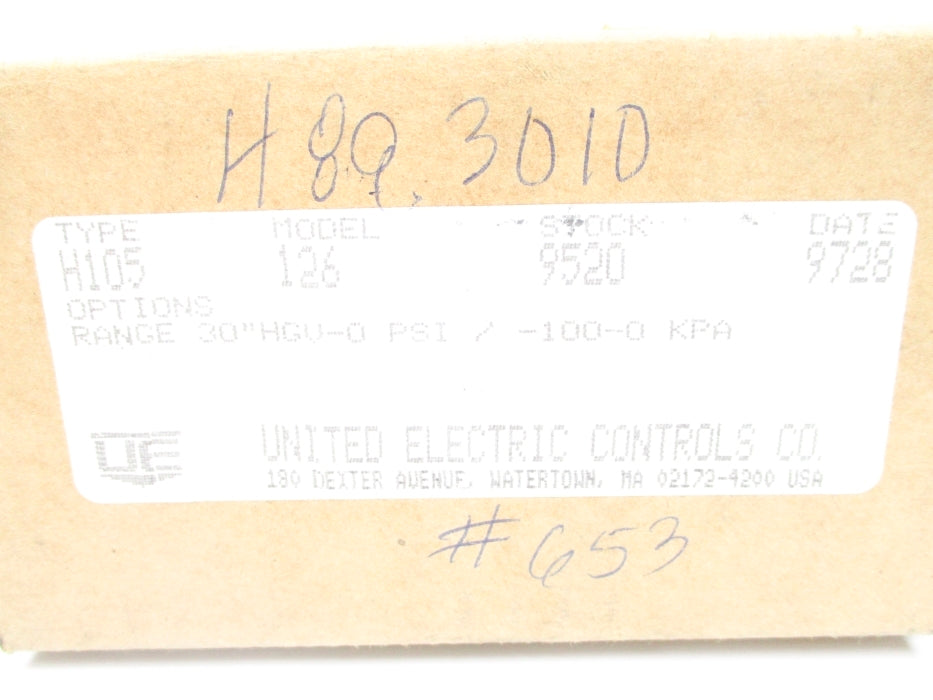 UNITED ELECTRIC H1051269520 NSMP