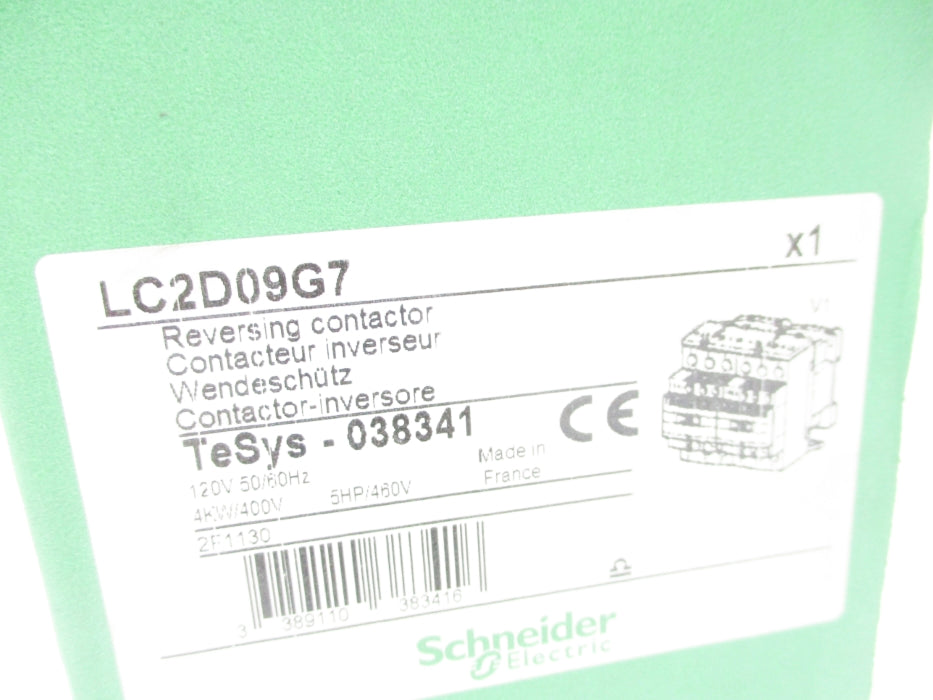 SCHNEIDER ELECTRIC LC2D09G7 120V NSMP