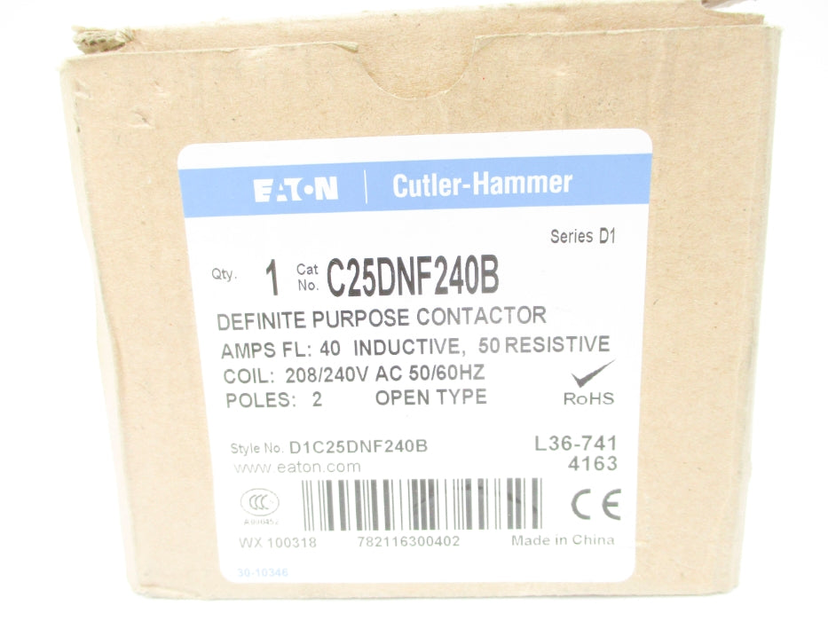 EATON C25DNF240B SER. D1 208/240VAC NSMP