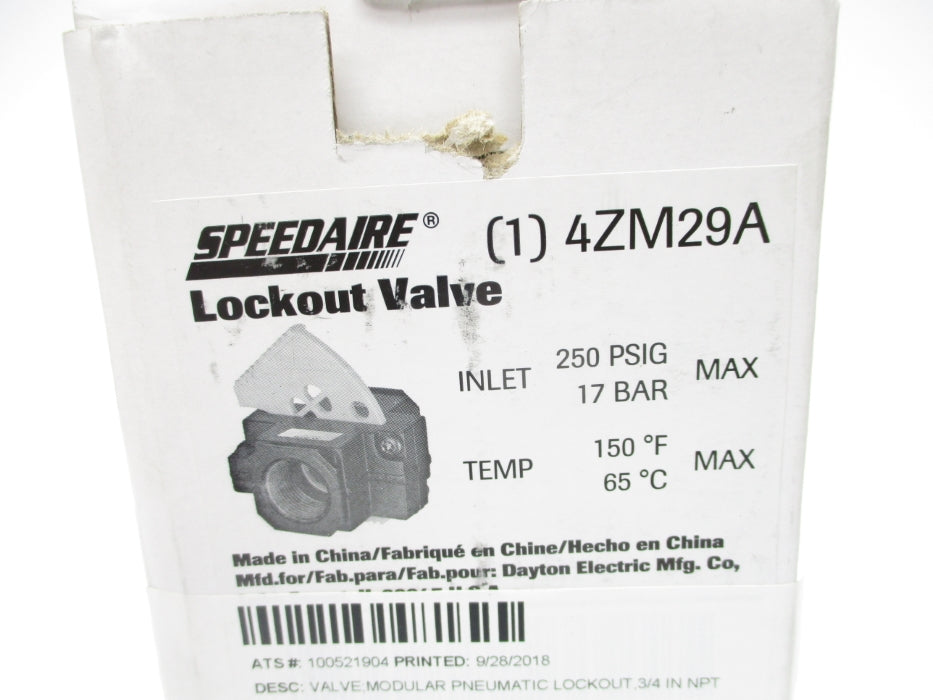 SPEEDAIRE 4ZM29A 250PSIG NSMP
