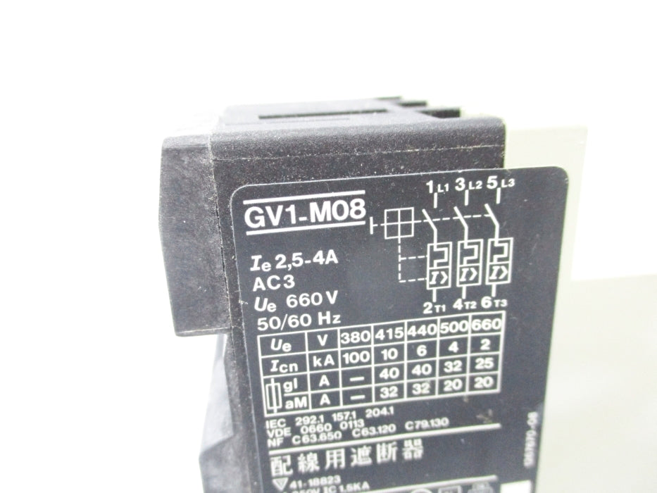 TELEMECANIQUE GV1-M08 660V 2.5-4A NSNP