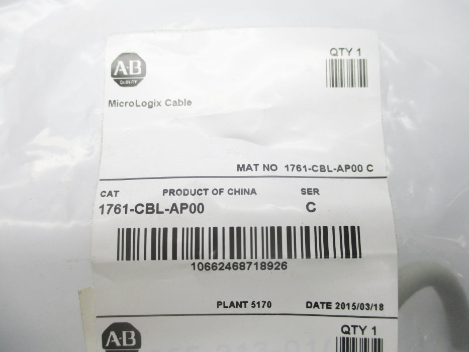 INDUSTRIAL SPARE PART 1761-CBL-AP00 SER. C NSMP