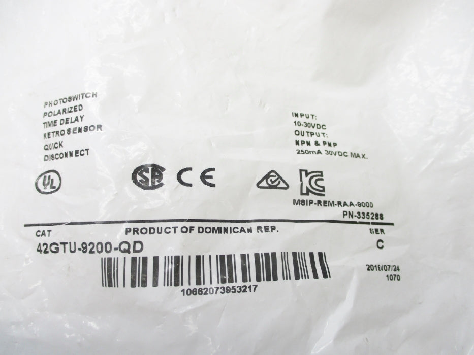 INDUSTRIAL SPARE PART 42GTU-9200-QD SER. C 10-30VDC NSMP