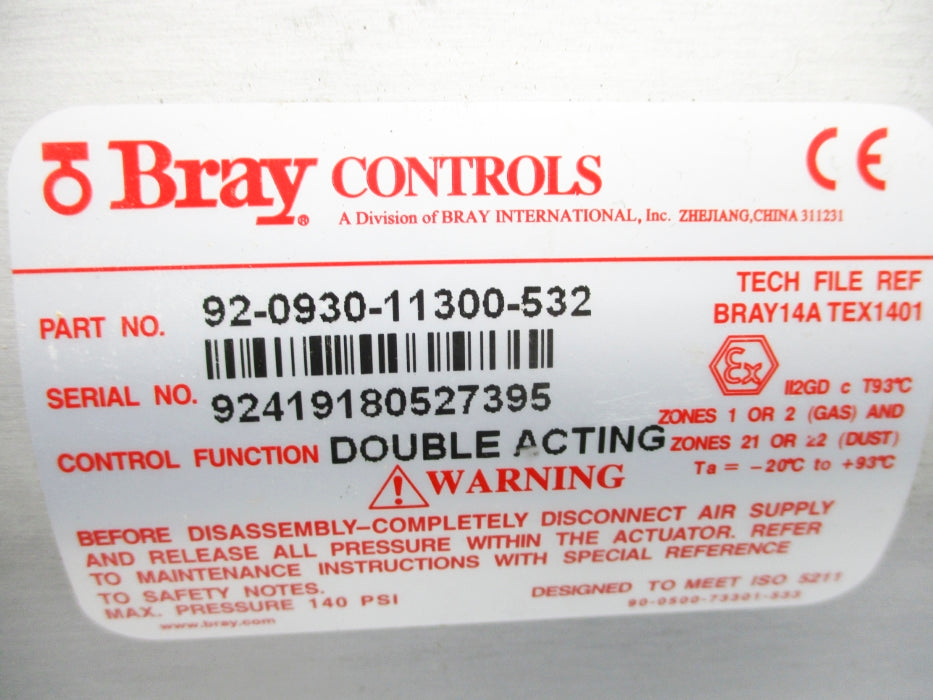 BRAY CONTROLS 92-0930-11300-532 140PSI NSNP