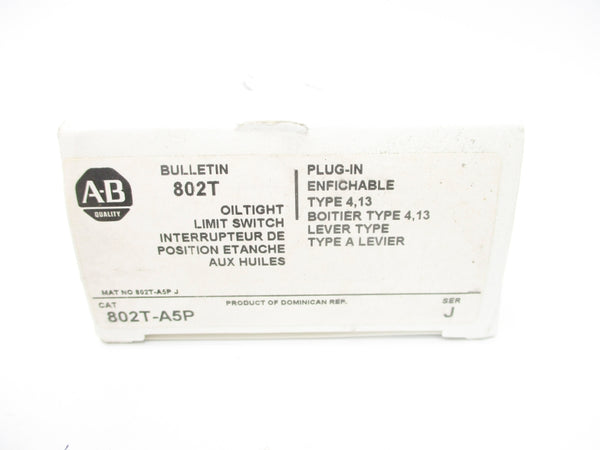 ALLEN BRADLEY 802T-A5P SER. J 120-600V 60A (WH) NSMP
