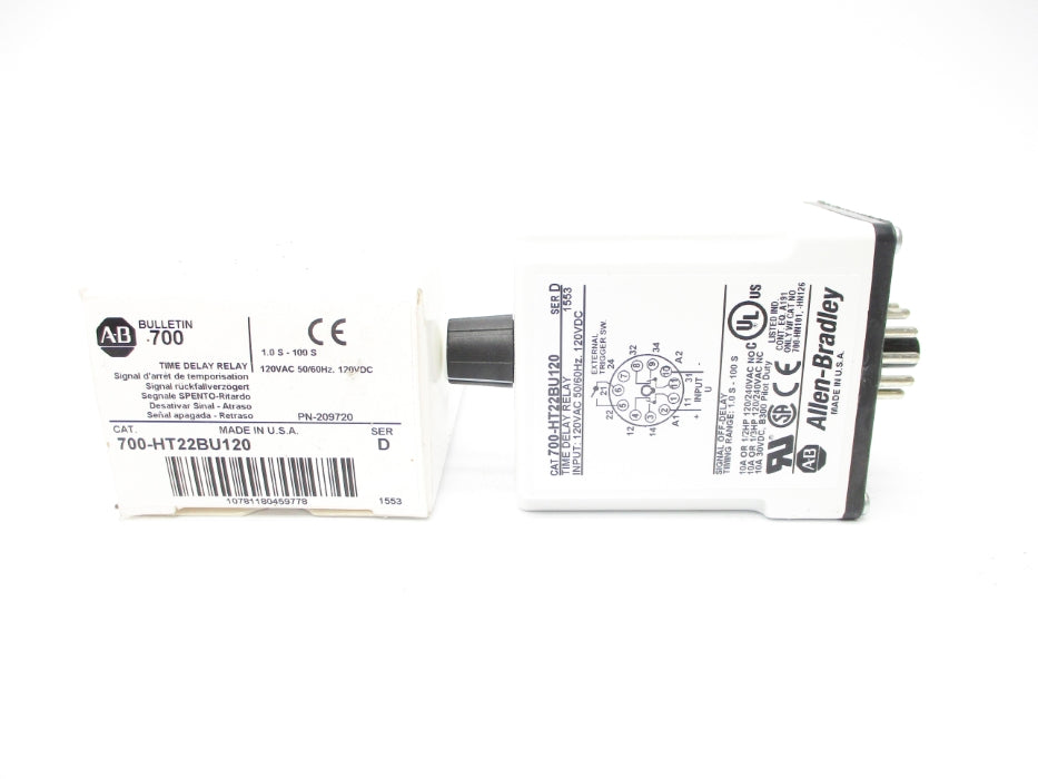 INDUSTRIAL SPARE PART 700-HT22BU120 SER. D 120VAC/DC 10A 1.0-100S (WH) NSMP