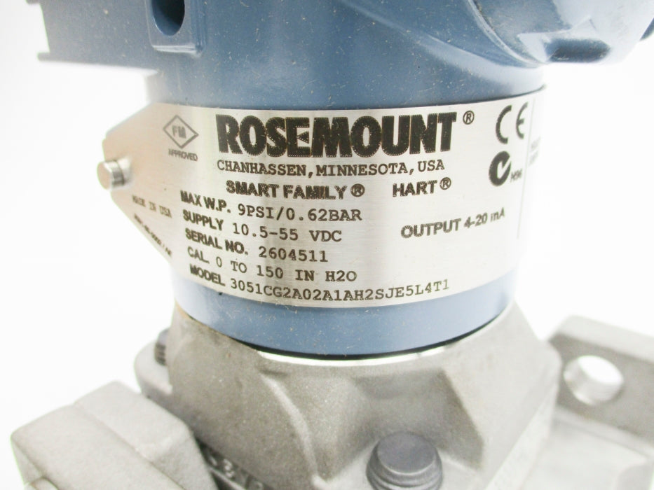 ROSEMOUNT 3051CG2A02A1AH2SJE5L4T1 9PSI NSMP