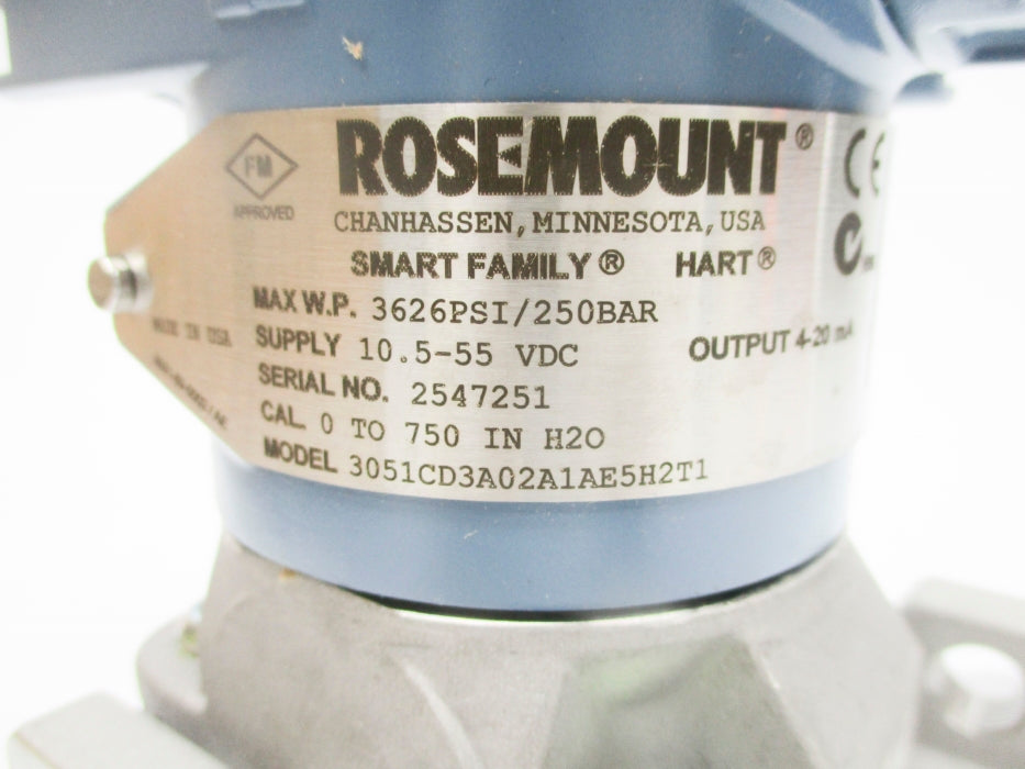 ROSEMOUNT 3051CD3A02A1AE5H2T1 3626PSI NSMP