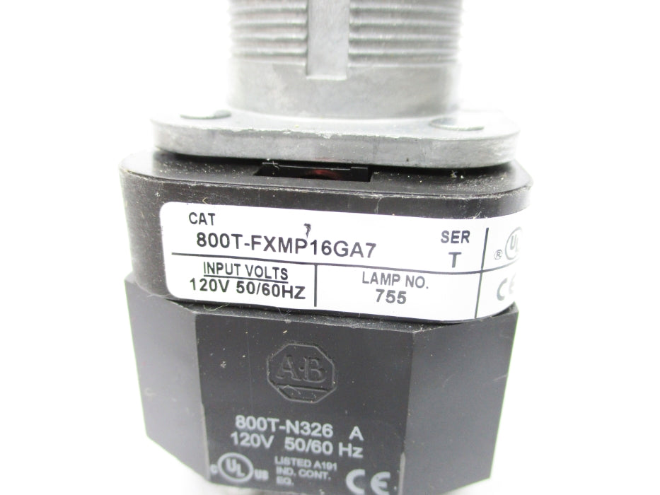 ALLEN BRADLEY 800T-FXMP16GA7 SER. T 120V NSNP