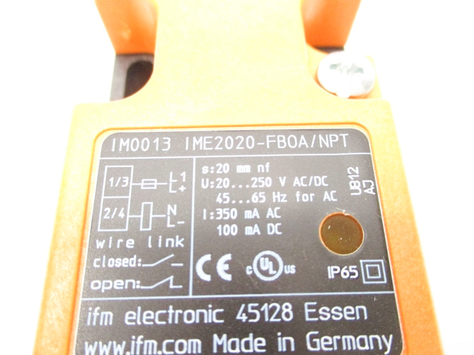 IFM EFECTOR IM0013 IME2020-FBOA/NPT 20-250VAC/DC NSNP