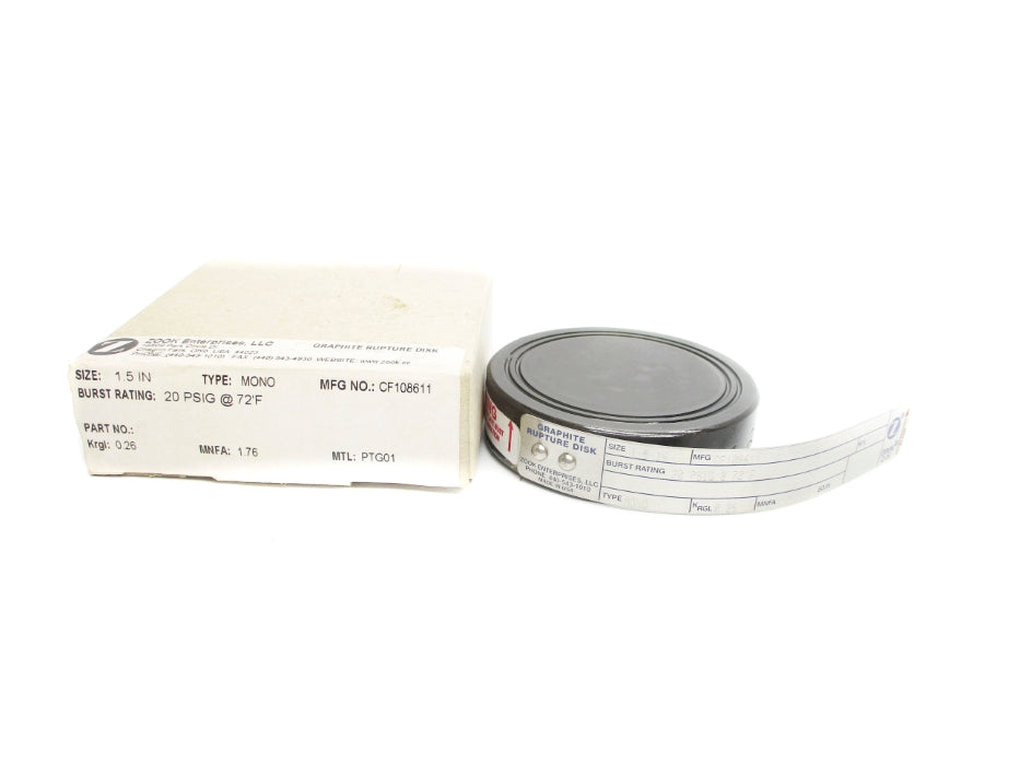 ZOOK ENTERPRISES CF108611 20PSIG NSMP