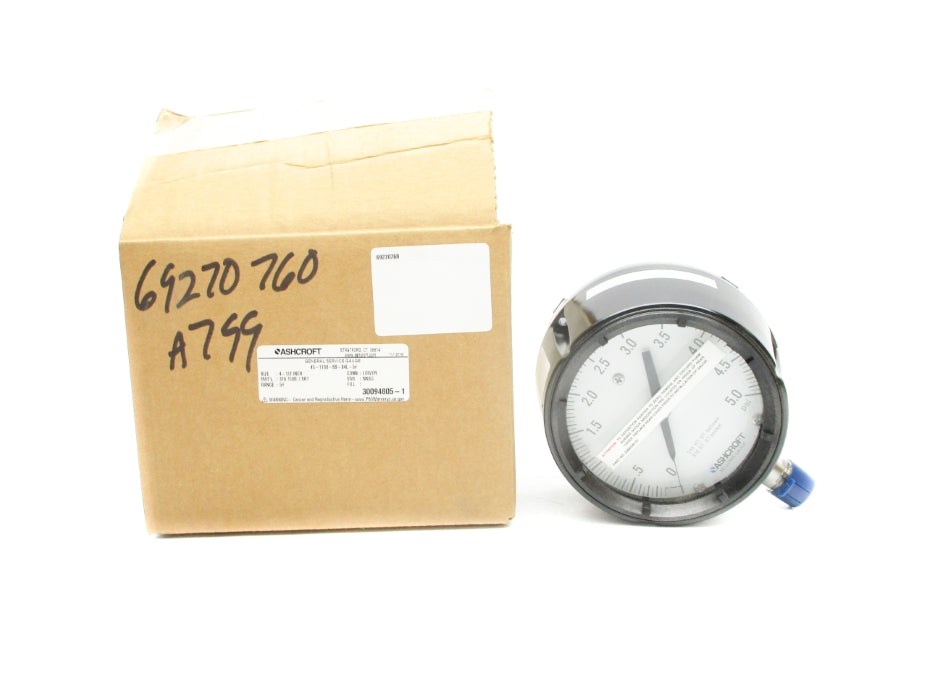 ASHCROFT 45-1188-SS-04L-5# 0-5.0PSI NSMP