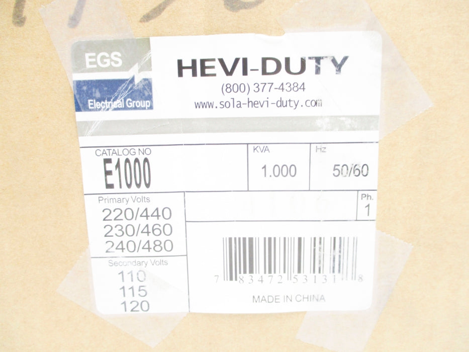 EGS E1000 1.000KVA NSMP
