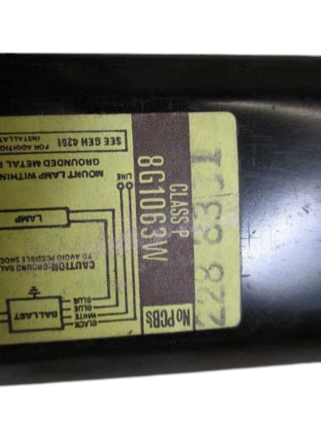 GENERAL ELECTRIC 8G1063W ELECTRIC RAPID START BALLAST UNMP