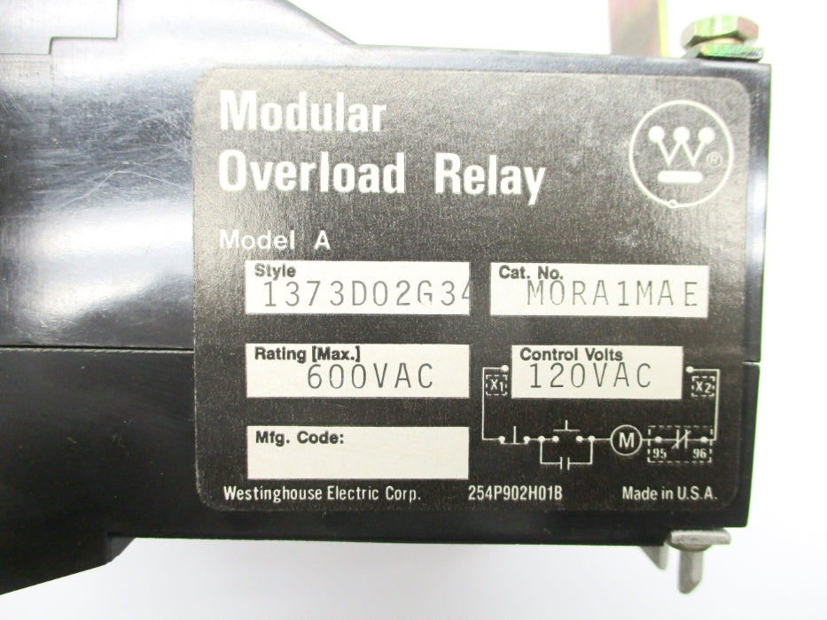 WESTINGHOUSE MORA1MAE 1373D02G34 120VAC NSNP