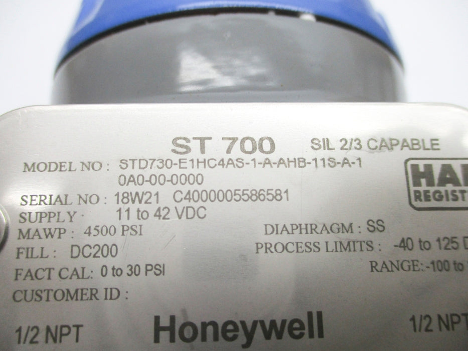 HONEYWELL STD730-E1HC4AS-1-A-AHB-11S-A-10A0-00-0000 NSMP