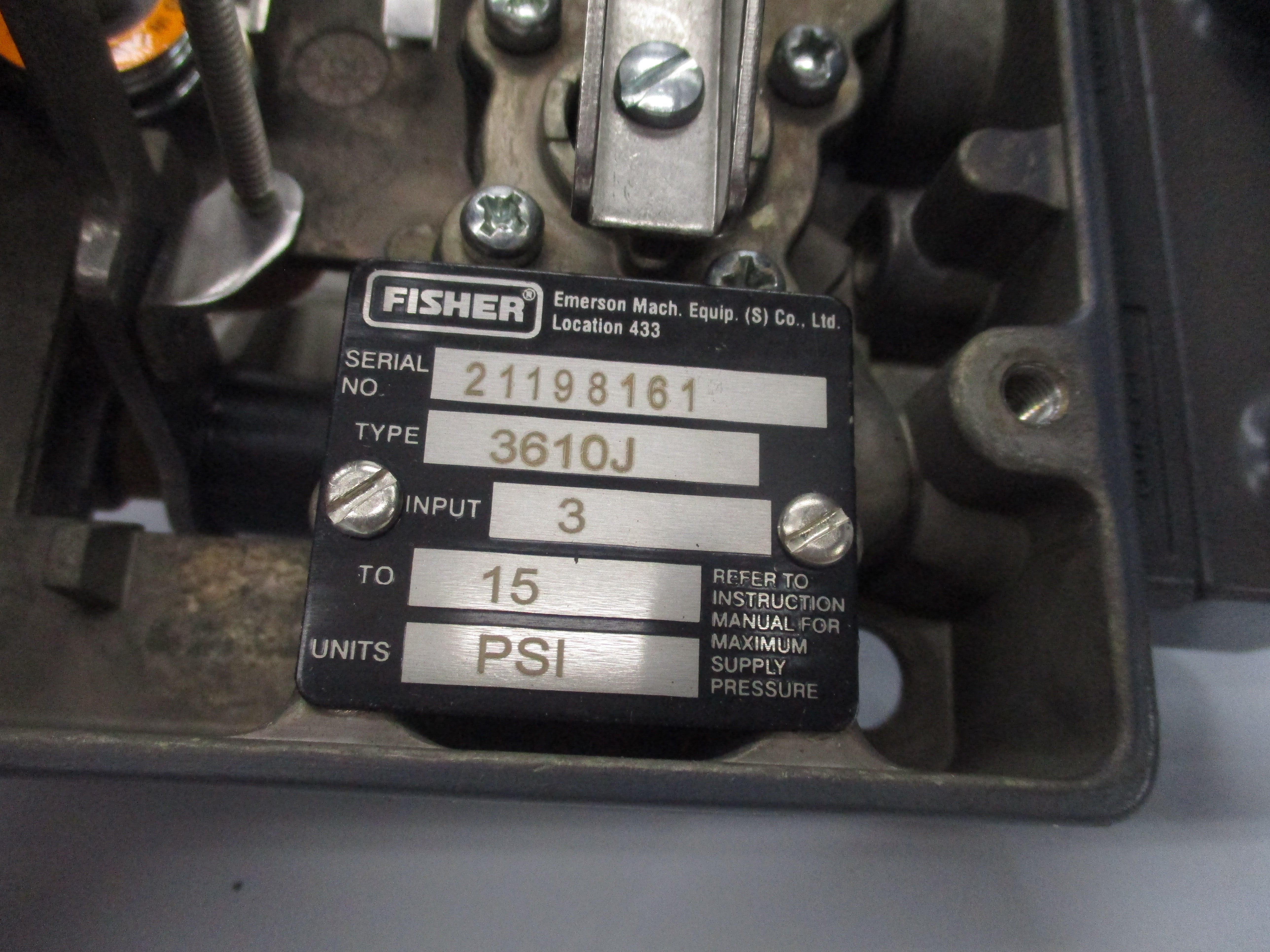 FISHER 3610J-170 3-15PSI NSMP