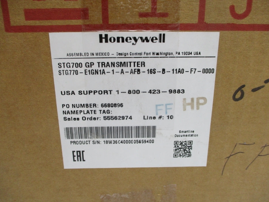 HONEYWELL STG770-E1GN1A-1-A-AFB-16S-B-11A0-F7-0000 NSMP