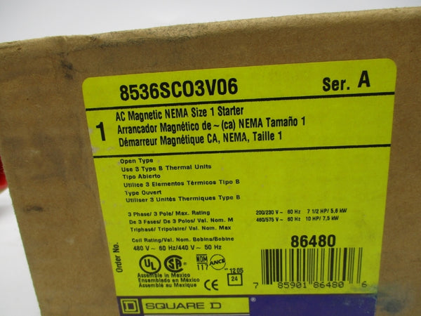 SQUARE D 8536SCO3V06 SER. A 440/480V NSMP