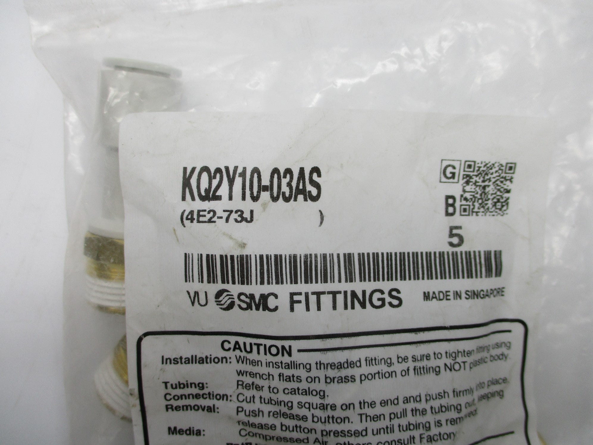 SMC KQ2Y10-03AS (PKG OF 5) NSMP