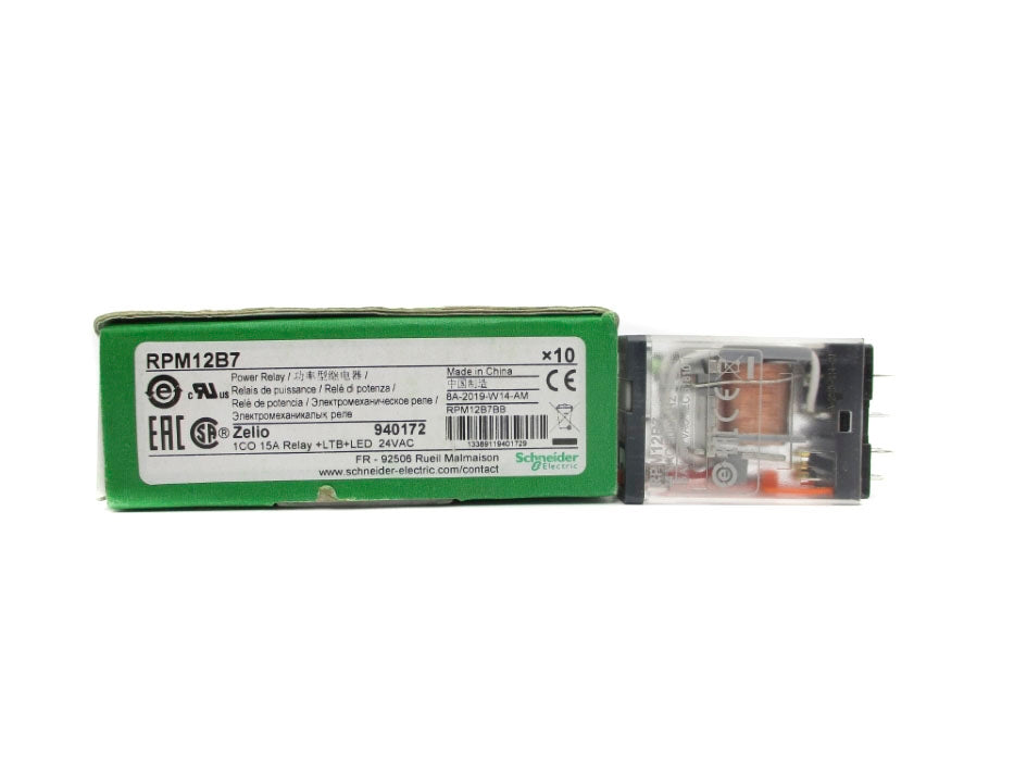 SCHNEIDER ELECTRIC RPM12B7 15A 24VAC (PKG OF 10) NSMP