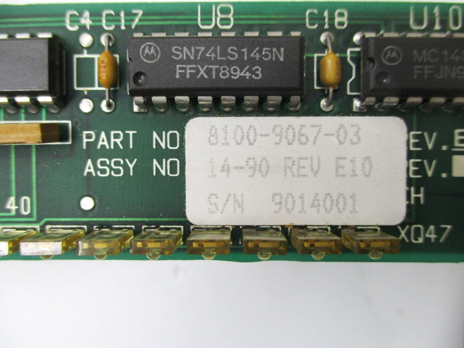SPARE PART 8100-9067-03 REV. E10 NSNP