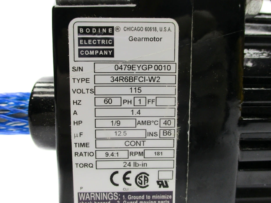 BODINE ELECTRIC 34R6BFCI-W2 NSNP