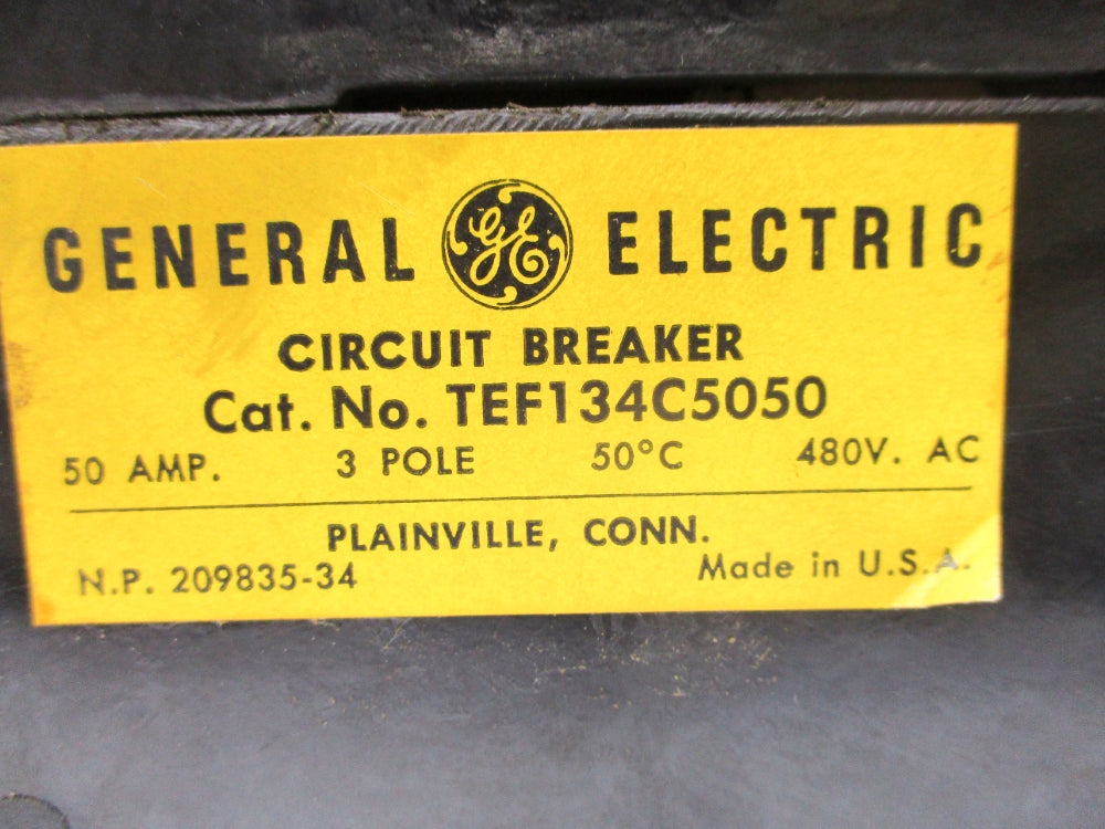 GENERAL ELECTRIC TEF134C5050 50A 480VAC NSNP