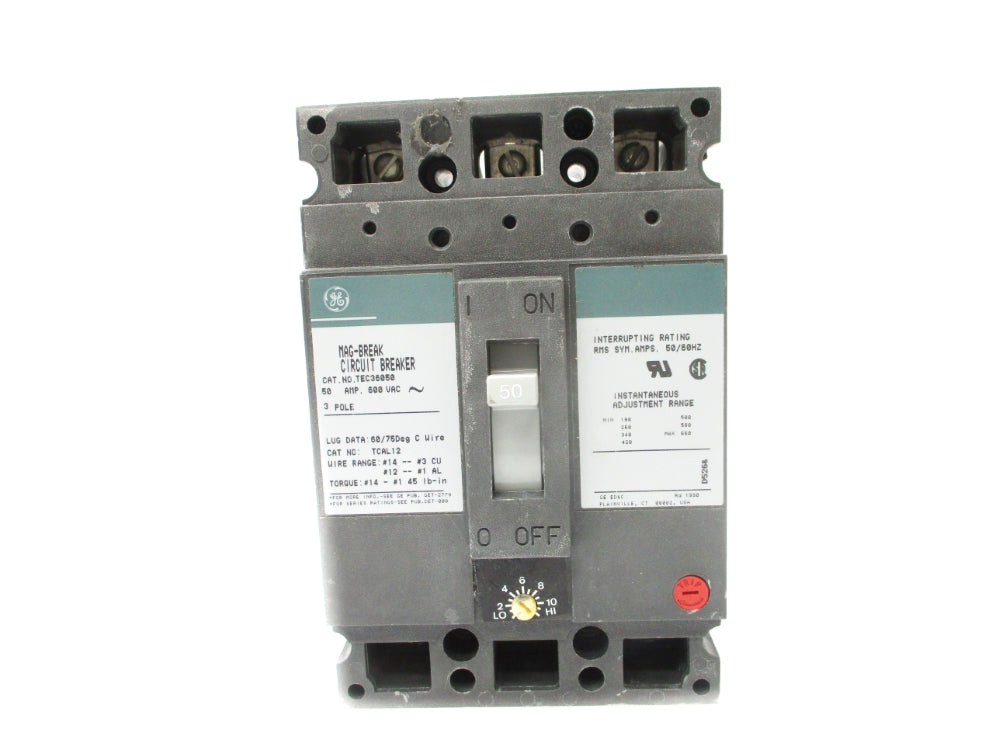 GENERAL ELECTRIC TEC36050 600VAC 50A (GREEN) NSNP