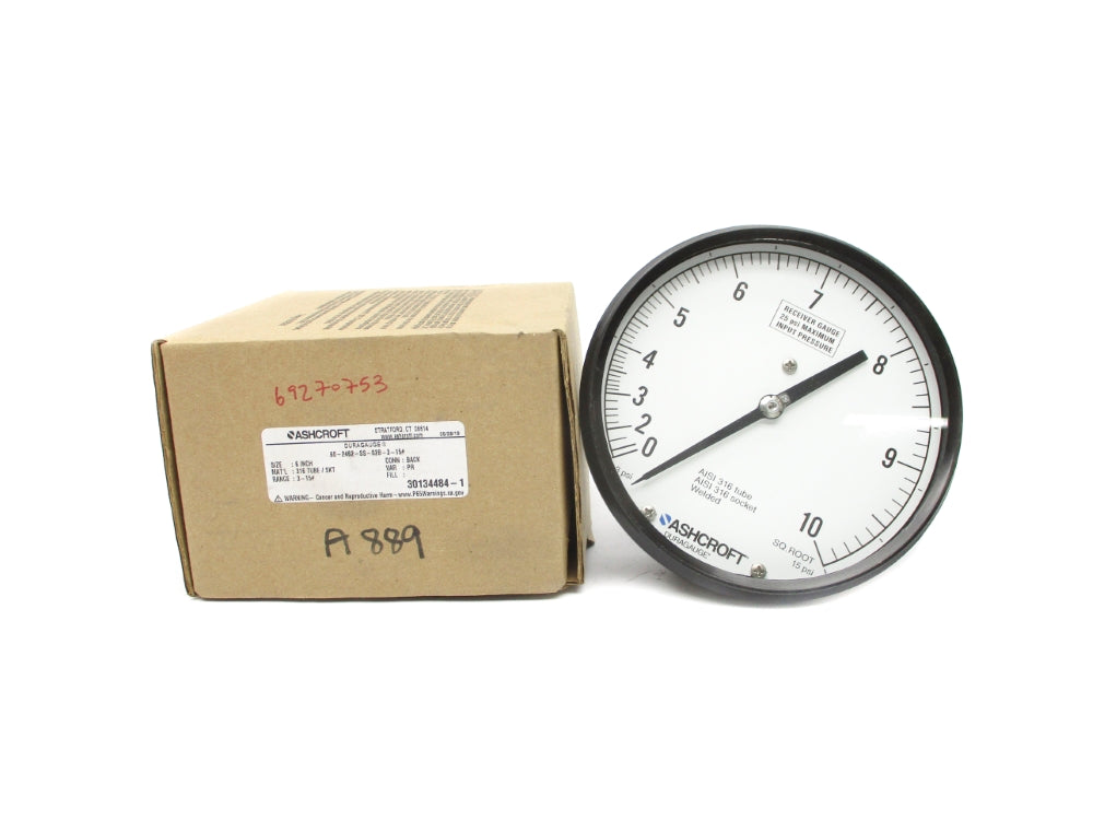 ASHCROFT 60-2462-SS-02B-3-15# 3-115PSI NSMP