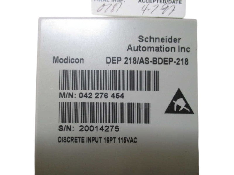 SCHNEIDER AEG MODICON DEP218/AS-BDEP-218 DISCRETE INPUT MODULE NSNP