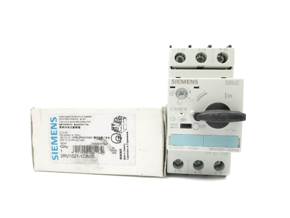 SIEMENS 3RV1021-1DA10 690V 2.2-3.2A NSMP