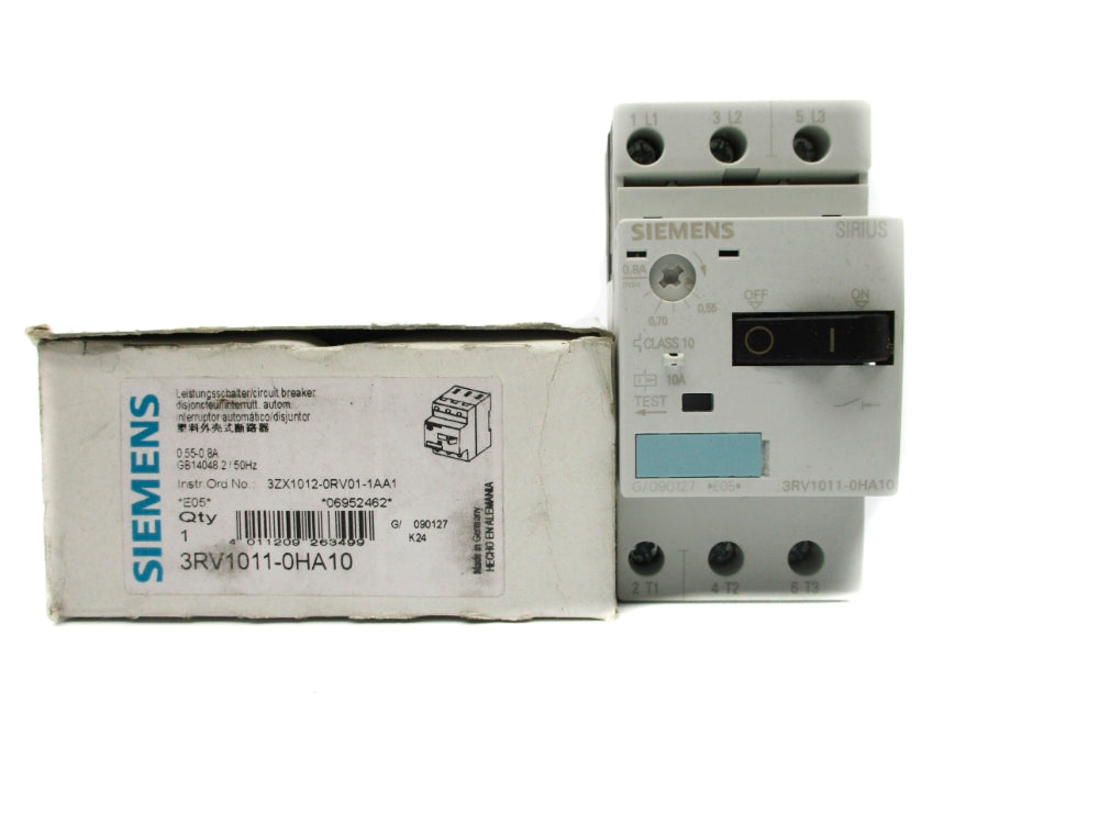 SIEMENS 3RV1011-0HA10 0.55-0.8A NSMP