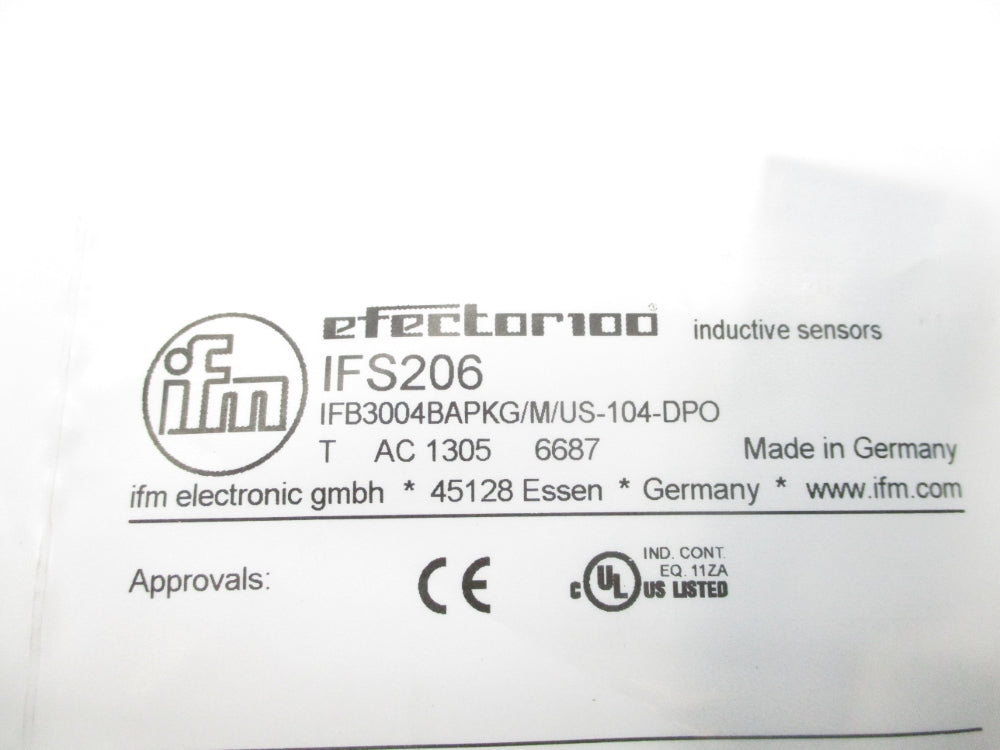 IFM EFECTOR IFB3004BAPKG/M/US-104-DPO IFS206 NSMP