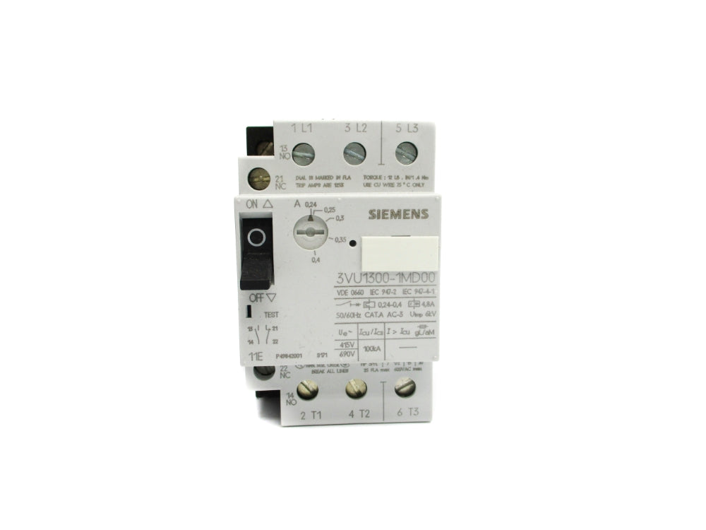 SIEMENS 3VU1300-1MD00 690V 0.24-0.4A NSNP