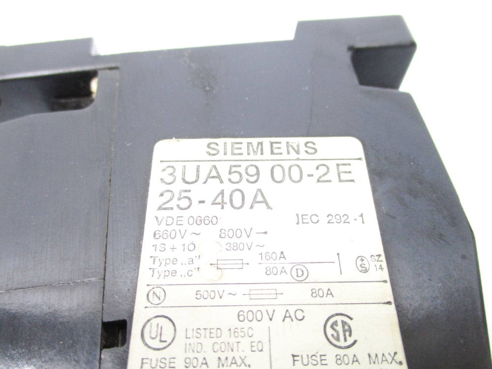 SIEMENS 3UA5900-2E 600V NSNP