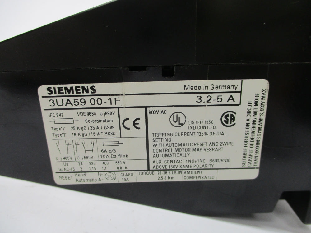 SIEMENS 3UA5900-1F 3.2-5A NSNP