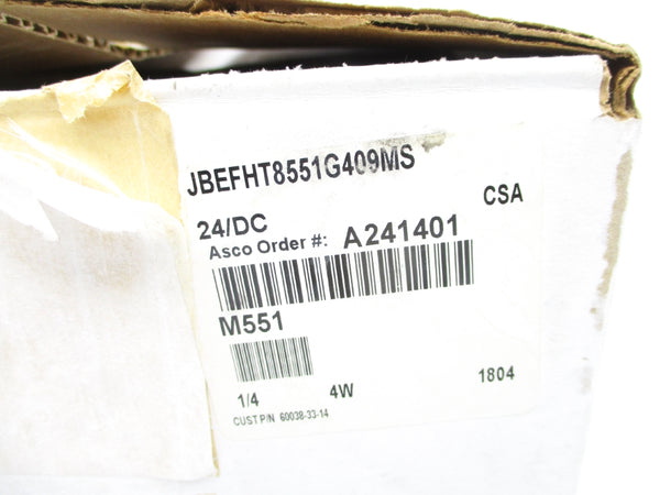 ASCO JBEFHT8551G409MS 24/DC NSMP