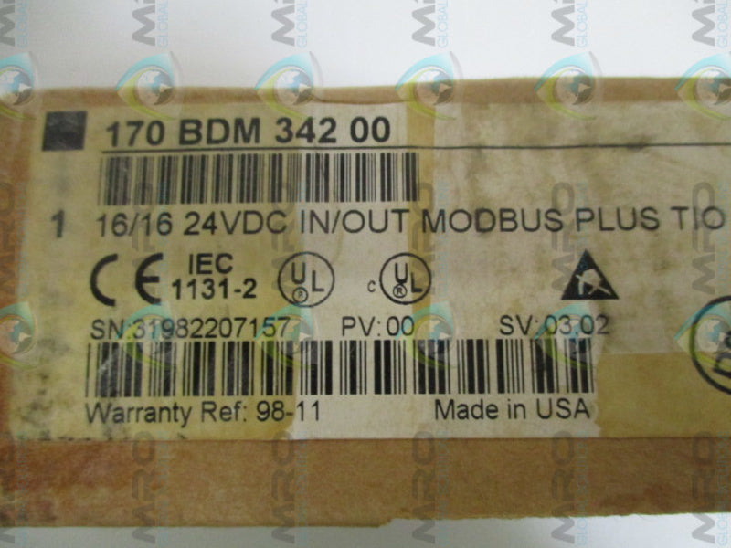 SCHNEIDER AEG MODICON TIO 170BDM34200 I/O MODBUS PLUS MODULE  NSMP