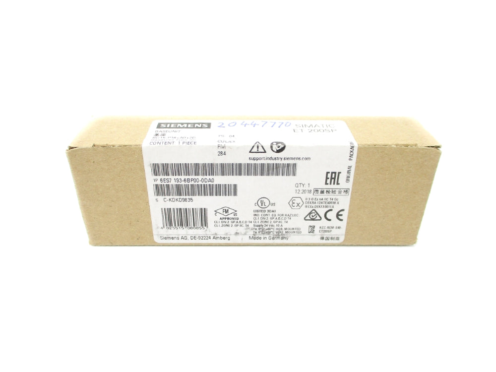 SIEMENS 6ES7 193-6BP00-0DA0 NSFS