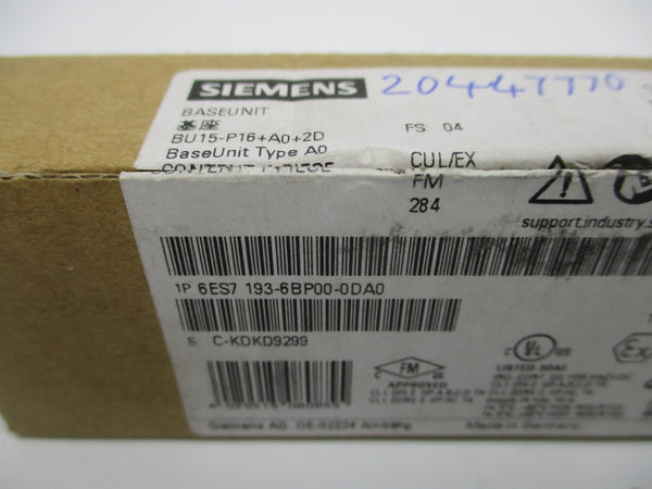 SIEMENS 6ES7 193-6BP00-0DA0 NSMP