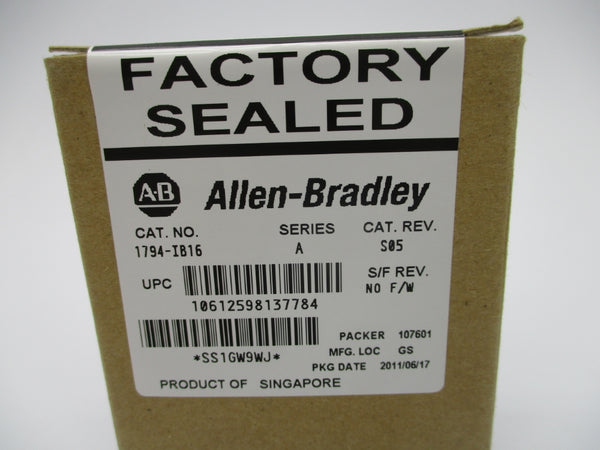 ALLEN BRADLEY 1794-IB16 SER. A DATE: 2011 NSFS