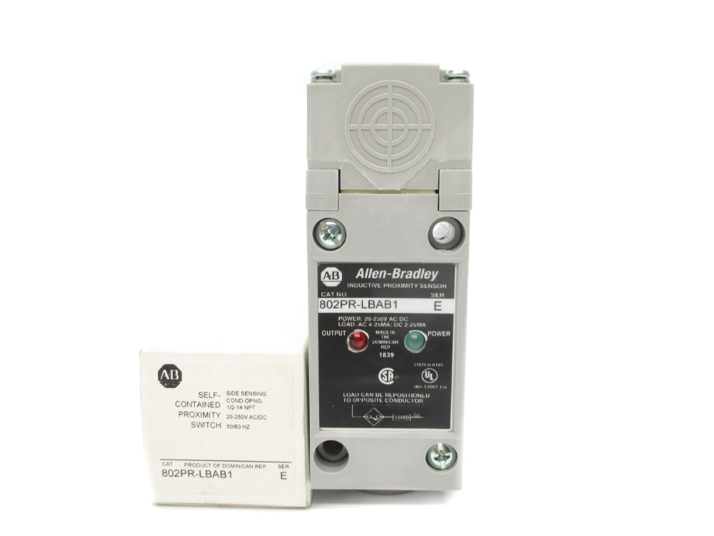 ALLEN BRADLEY 802PR-LBAB1 SER. E 20-250VAC/DC (WH) NSMP