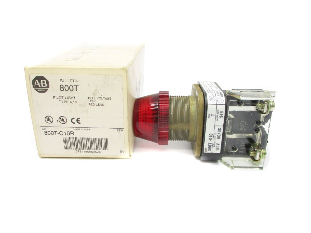 ALLEN BRADLEY 800T-Q10R SER. T 120VAC/DC (WH) NSMP