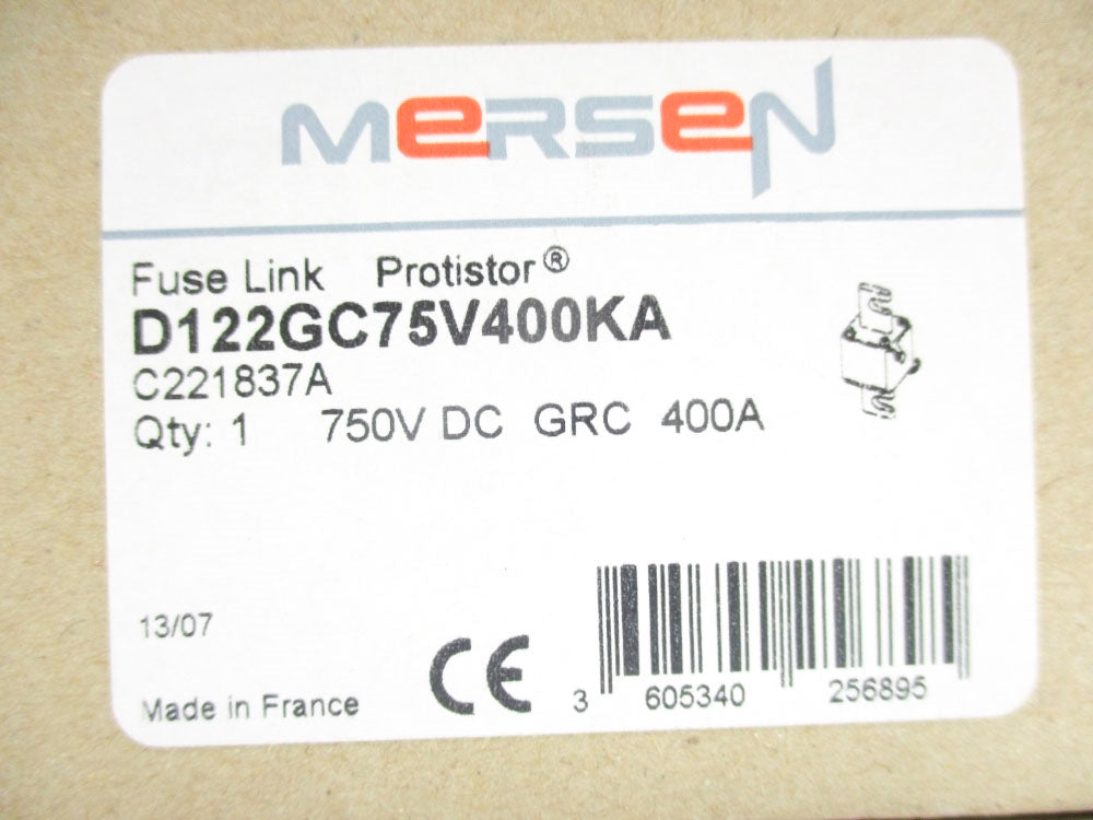 MERSEN D122GC75V400KA C221837A 750VDC 400A NSMP